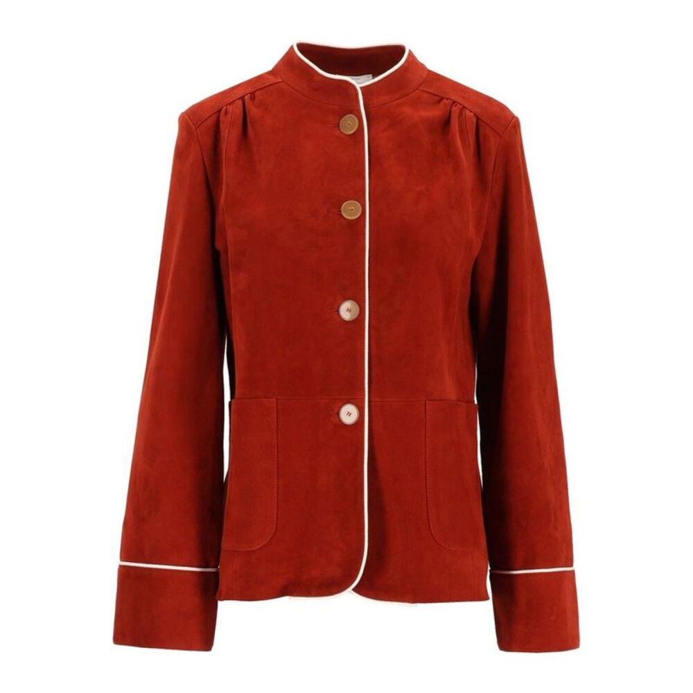 Forte_Forte Women Suede Band Collar Jacket